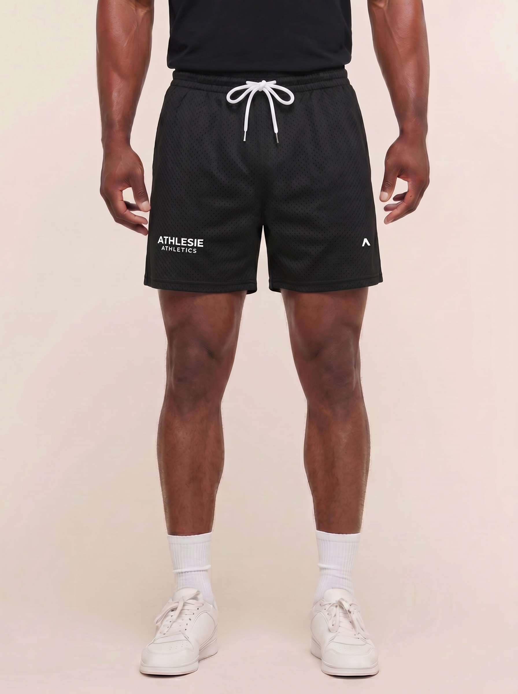 Mesh Drawstring Shorts