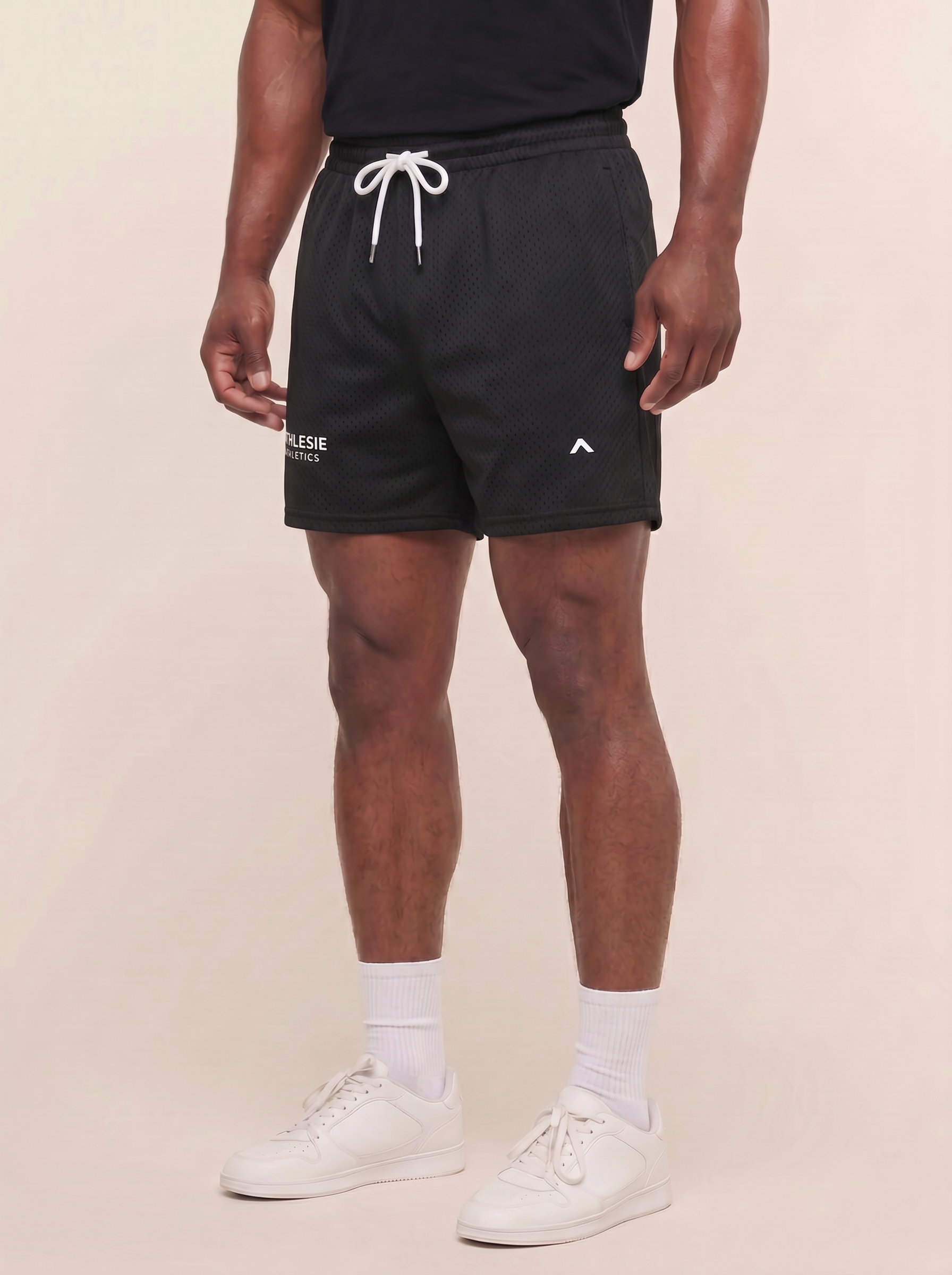 Mesh Drawstring Shorts