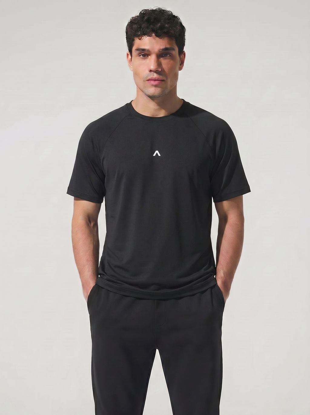 Raglan Mesh Tee Black