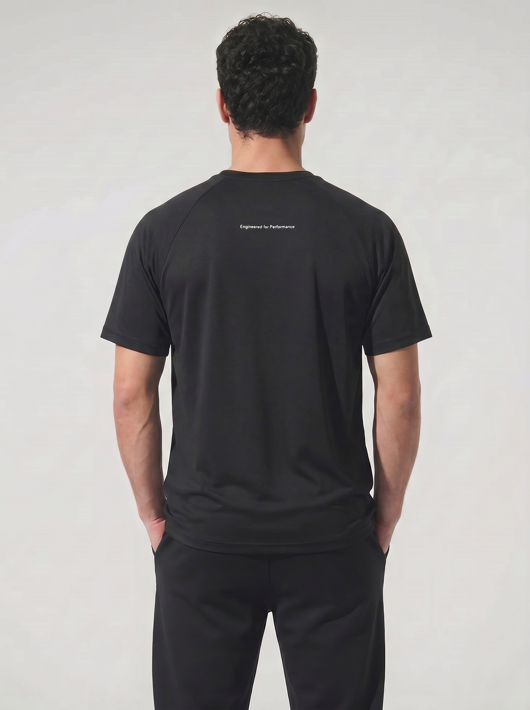 Raglan Mesh Tee Black