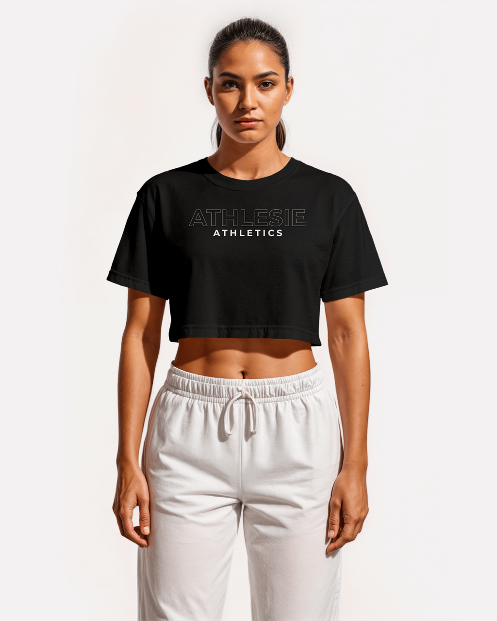 Wo's Crop Essentials Top Black