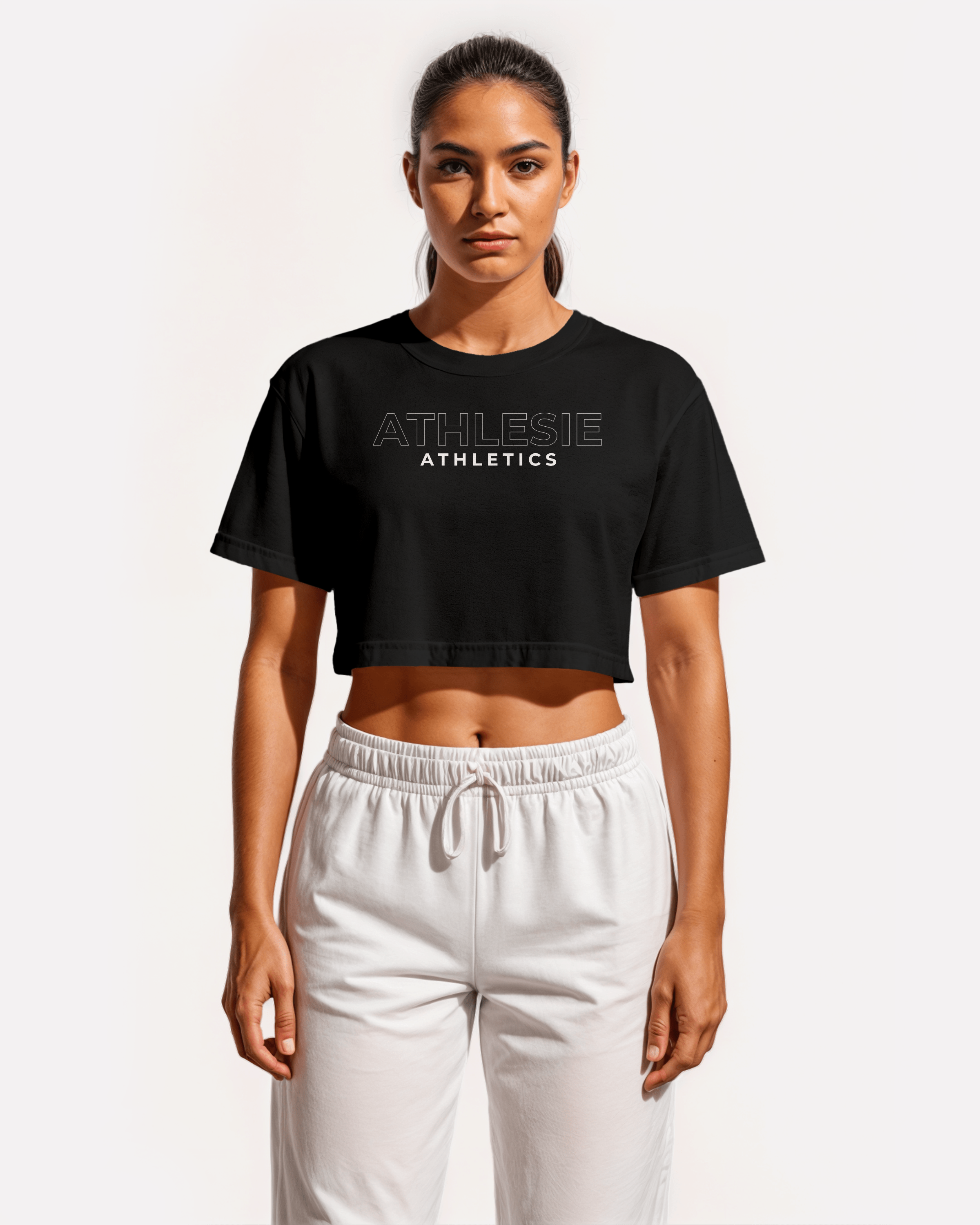 Wo's Crop Essentials Top Black