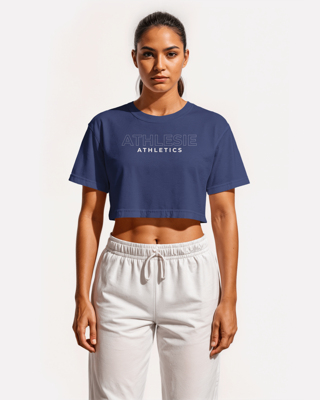 Wo's Crop Essentials Top Navy
