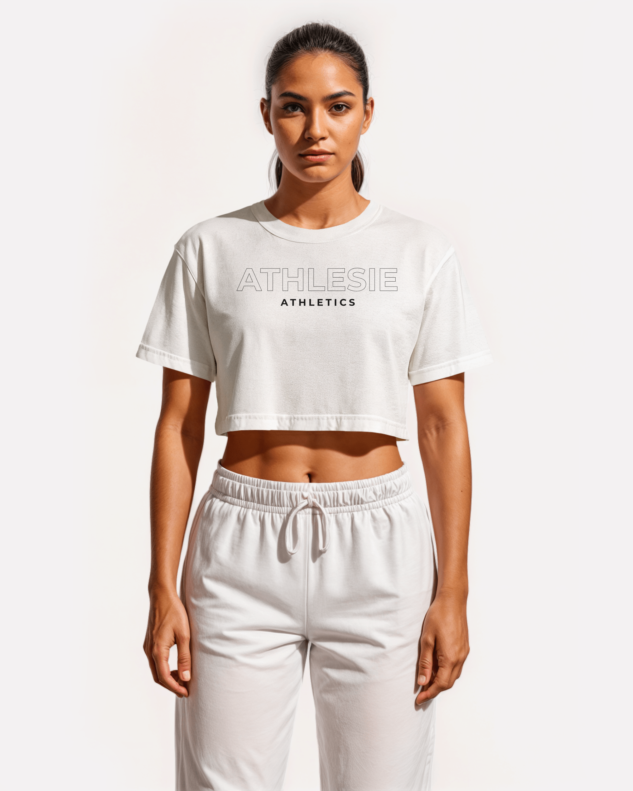 Wo's Crop Essentials Top White